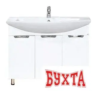 Мебель для ванных комнат Misty Лаванда - 105 Тумба прямая белая - Э-Лав01105-011Пр