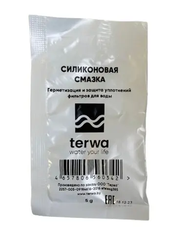 Силиконовая смазка Terwa (саше-пакет 5г), РОССИЯ, Ш/К:4657806560342