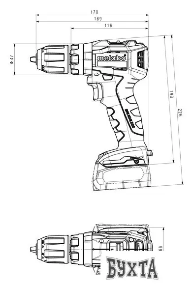 Ударная дрель-шуруповерт Metabo PowerMaxx SB 12 BL 601077500 (с 2-мя АКБ, кейс)