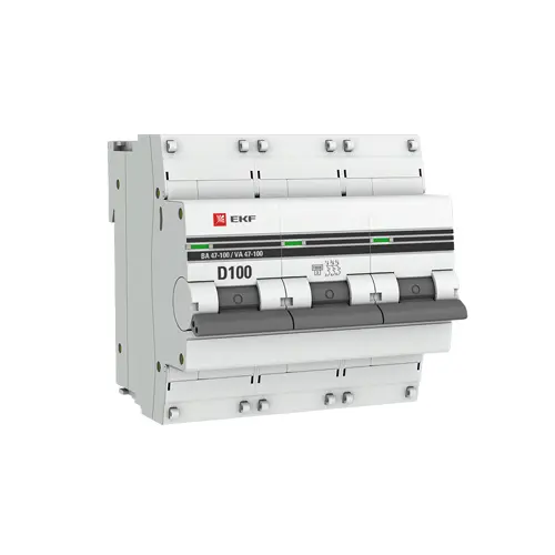 Автоматический выключатель ВА 47-100, 3P 100А (C) 10kA EKF PROxima