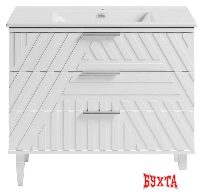 Мебель для ванных комнат Brevita Тумба с умывальником Etna 100 ETN-01100-013Я