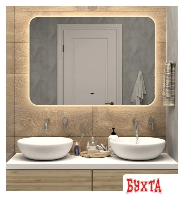 Мебель для ванных комнат Континент Зеркало Burzhe LED 100x70 (бесконтактный сенсор, подогрев, теплая подсветка)