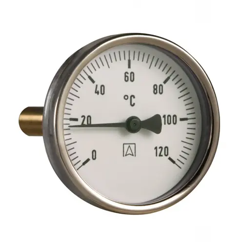 Термометр биметаллический BITh 63, 0-120 C°, вкладка 40 мм, 1/2