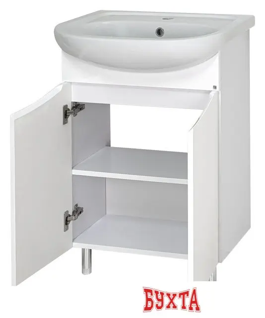 Мебель для ванных комнат Misty Смайл - 60 Тумба прямая, белая эмаль - Э-Сма01060-031Пр