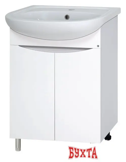 Мебель для ванных комнат Misty Смайл - 60 Тумба прямая, белая эмаль - Э-Сма01060-031Пр
