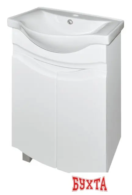 Мебель для ванных комнат Гамма Тумба Базик-7050 с умывальником 22оф5/1 У-50 (белый)