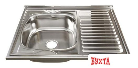 Кухонная мойка Mixline 528180 (левая, полированная, 0.8 мм)